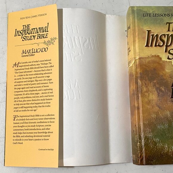The Inspirational Study Bible NKJV Hardcover Max Lucado - Picture 3 of 13